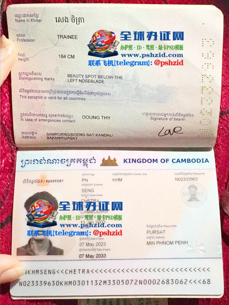 入籍柬埔办理护照