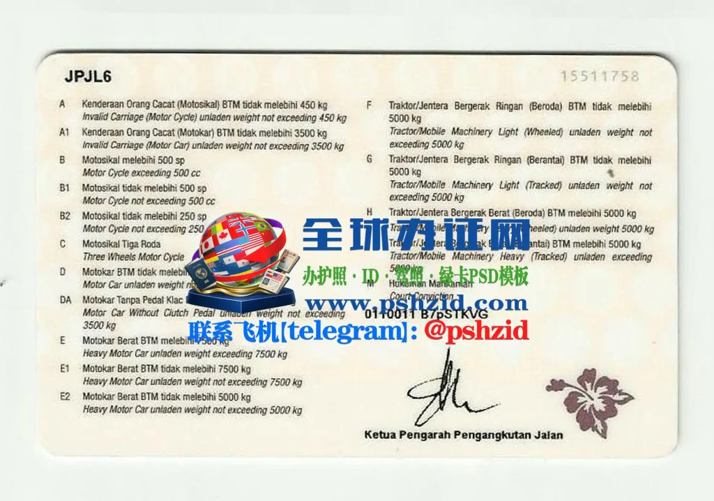 马来西亚驾驶证办理