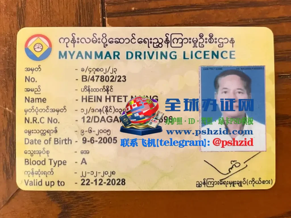 缅甸驾照样本