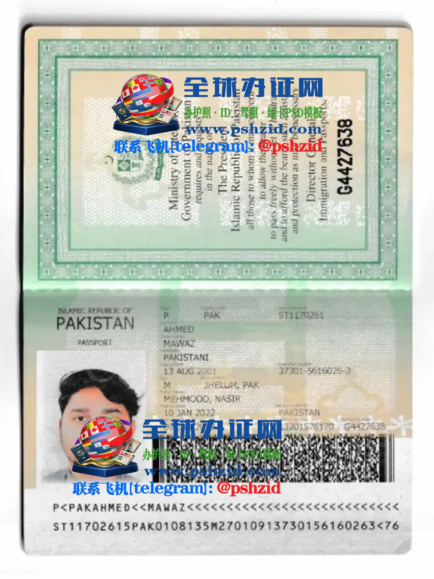 巴基斯坦护照样本Pakistan passport