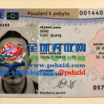 捷克居留证样本Czech Residence Permit