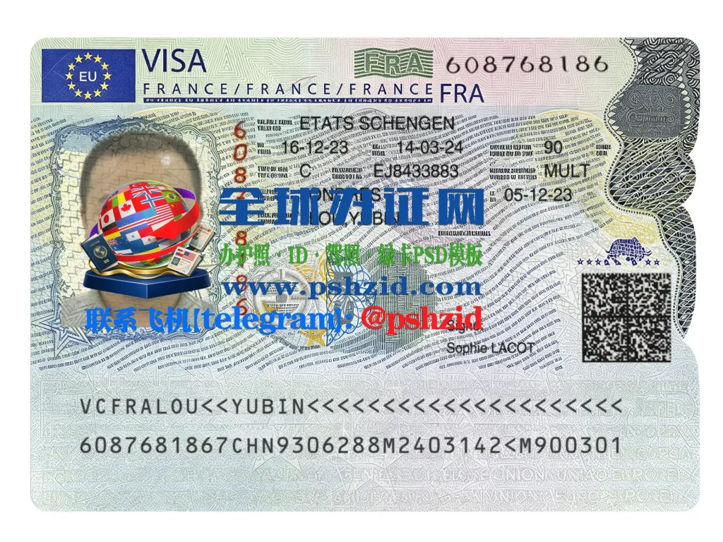 法国申根签证样本French Schengen Visa
