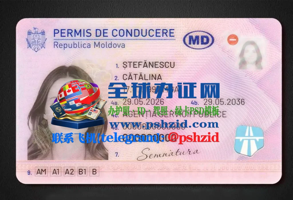 摩尔多瓦驾照样本Moldovan-driver's-license