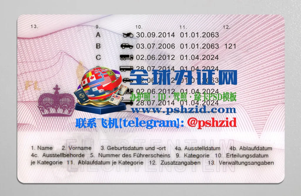 列支敦士登驾照办理Obtaining a Liechtenstein Driver's License