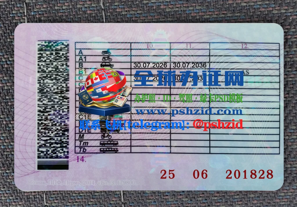 俄罗斯驾照样本Russian driver's license