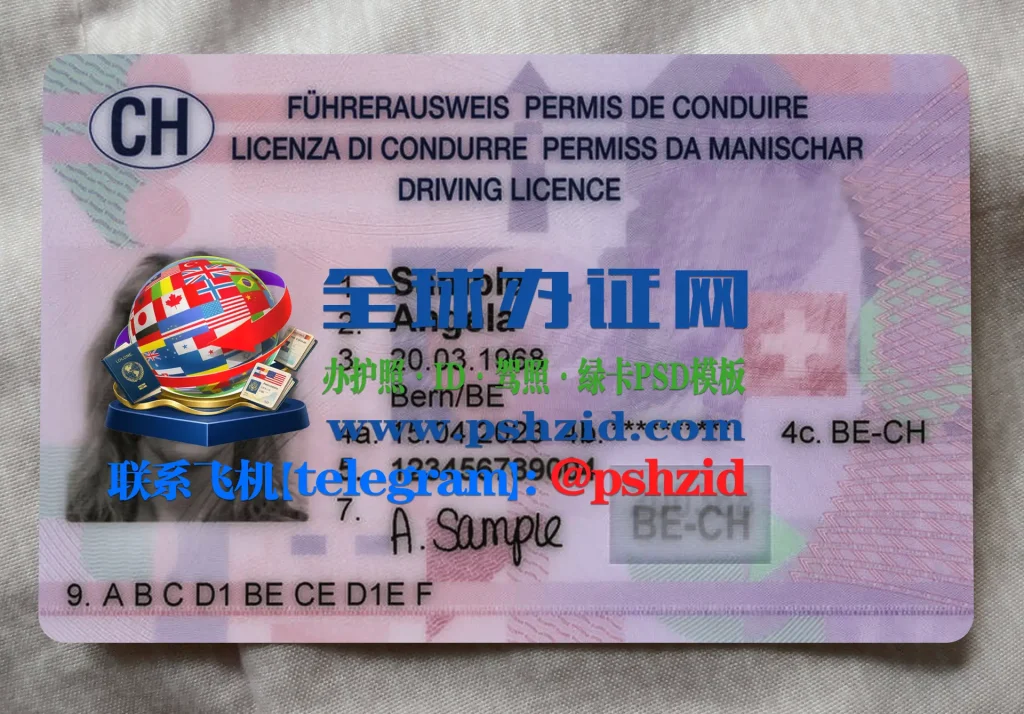 瑞士驾照样本Swiss driver's license