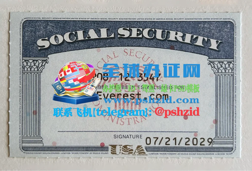 美国社安卡(SSN)American Social Security Card