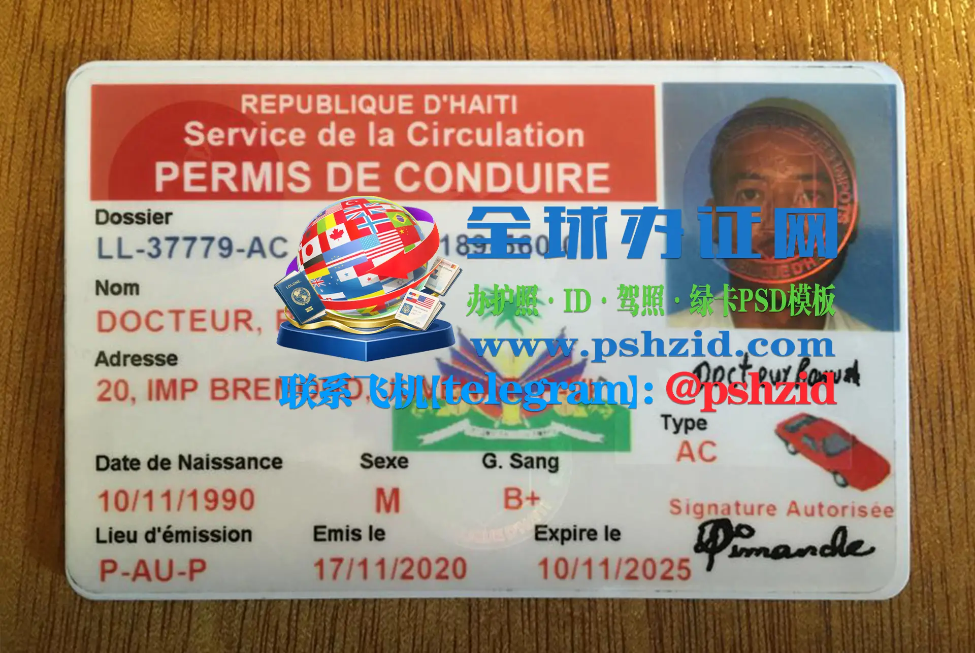 海地驾照样本Haitian driver's license