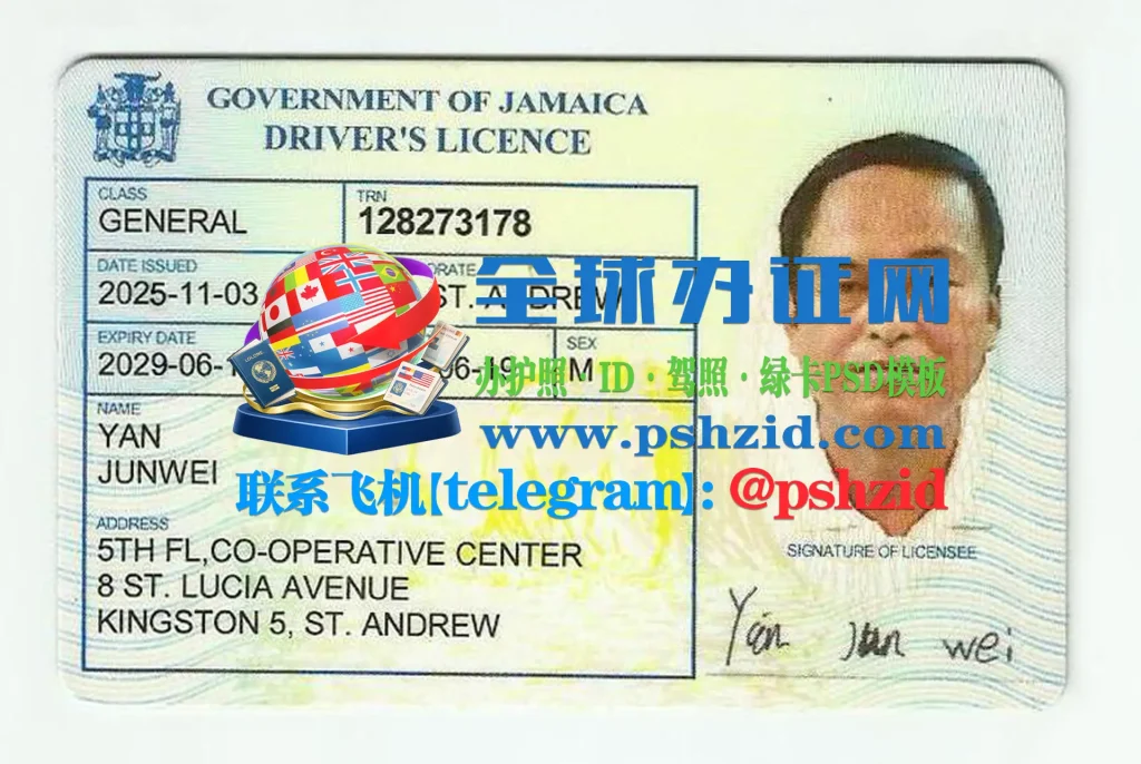 牙买加驾照样本Jamaica driver's license