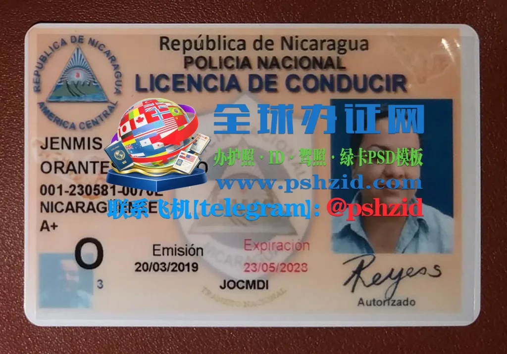 尼加拉瓜驾照样本Nicaragua driver's license