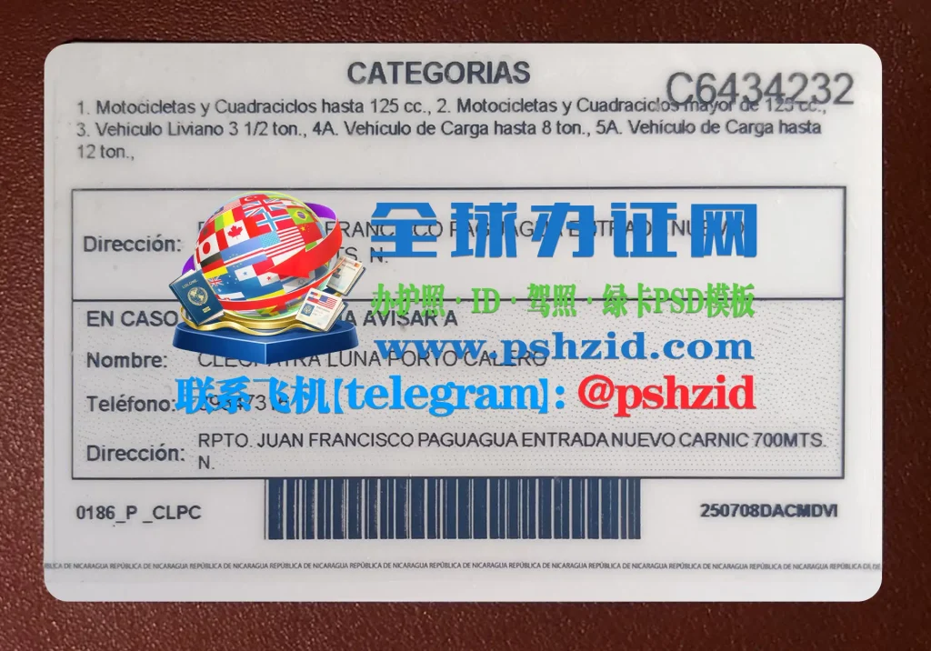 尼加拉瓜驾照办理Nicaragua driver's license application