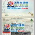 尼加拉瓜护照样本Nicaraguan passport