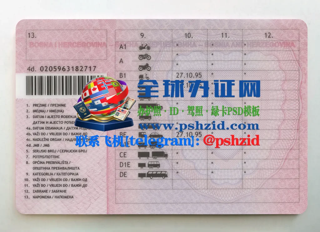 波黑驾照办理Obtaining a Bosnia and Herzegovina Driver's License