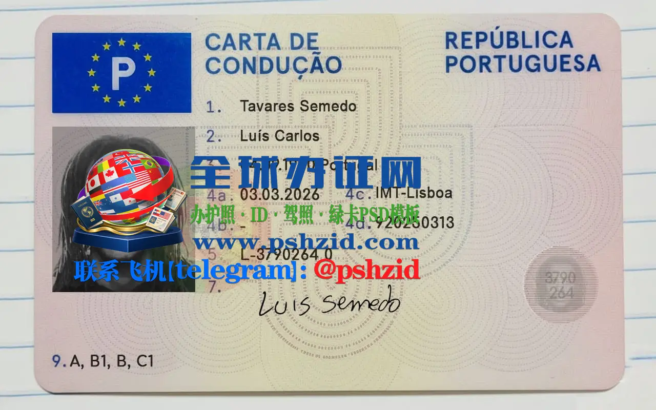 葡萄牙驾照样本Portuguese driver's license