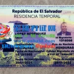 萨尔瓦多居留证样本Salvadoran Residence Permit