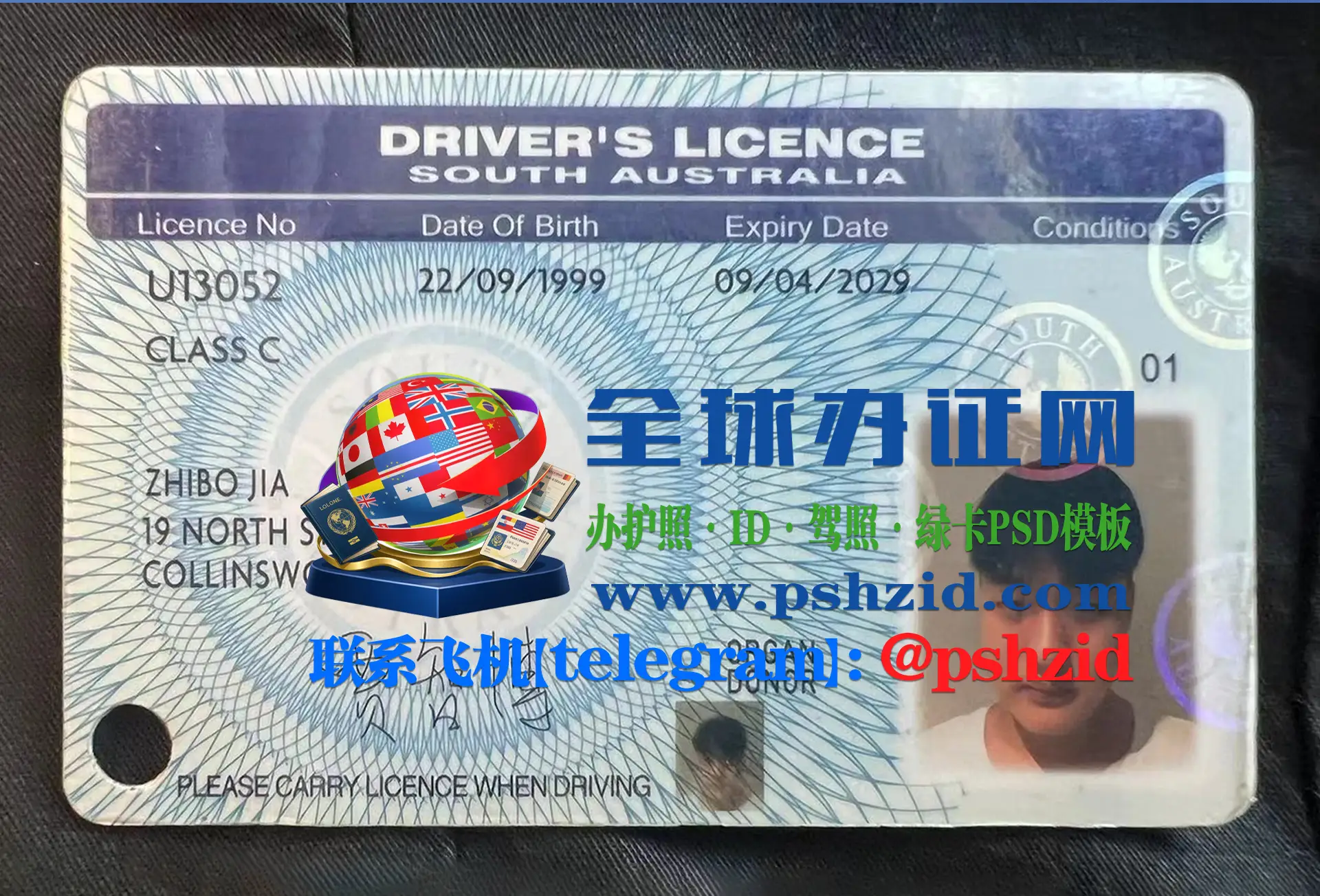 南澳大利亚州驾照样本South Australian driver's licence